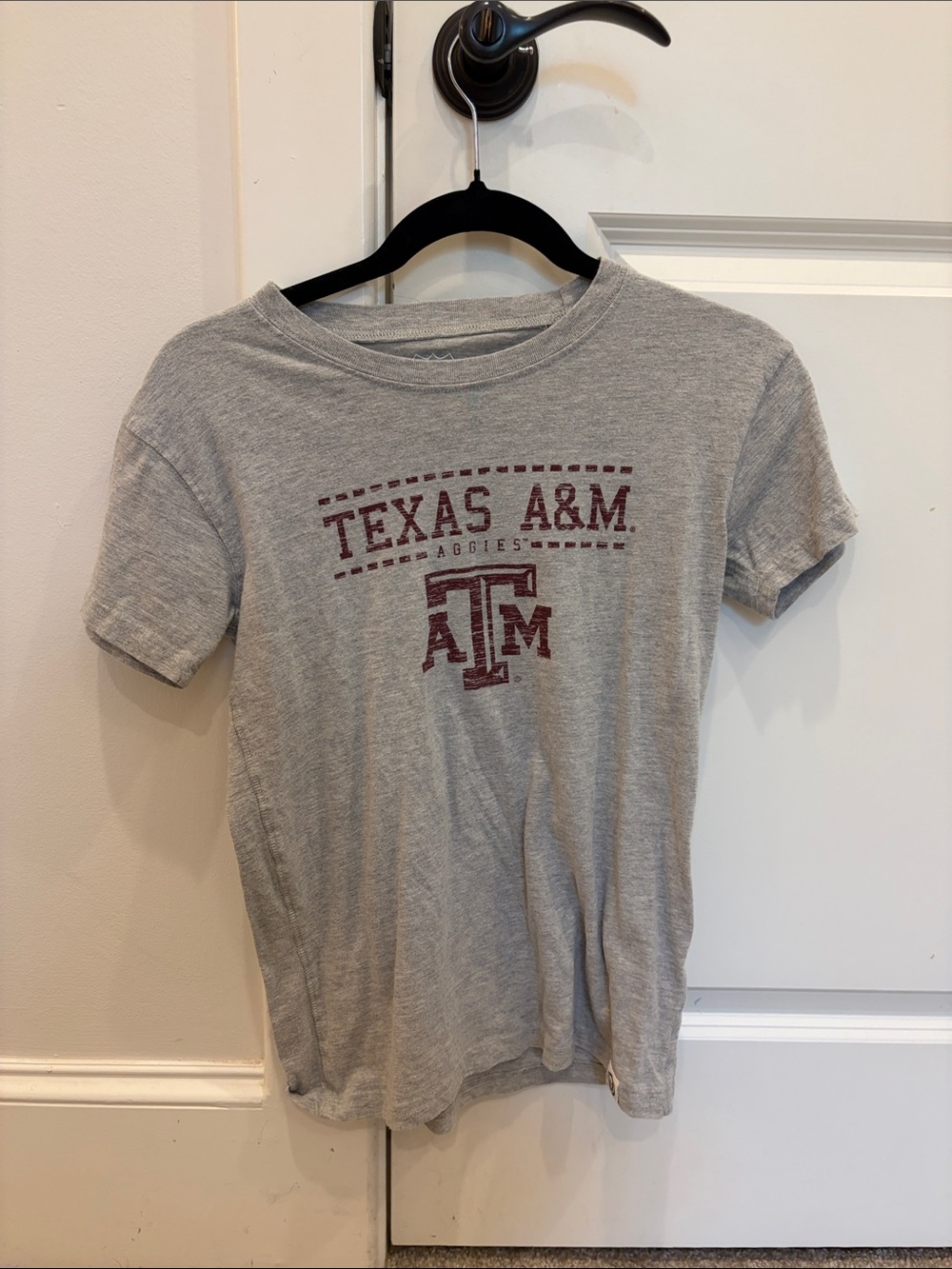 Texas Kids A&M Gray Maroon Logo T-Shirt